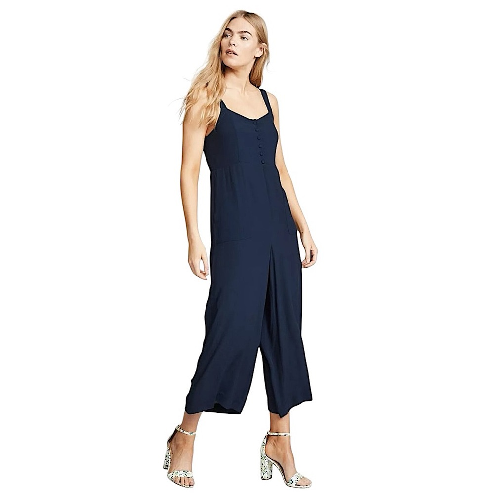 Madewell Wide Leg Button Front Jumpsuit size 4